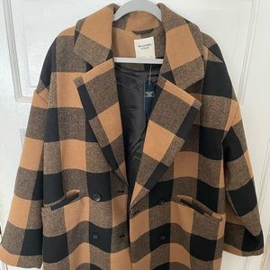 Women's short wool blend coat - Abercrombie